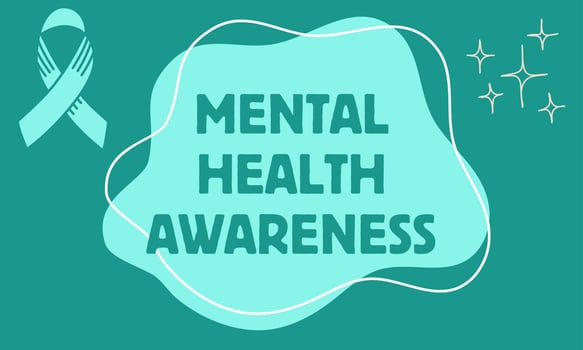Mental Health Awareness Month banner vector illustration