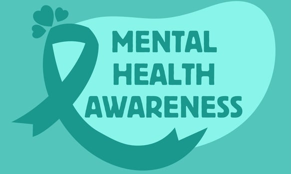 Mental Health Awareness Month banner vector illustration