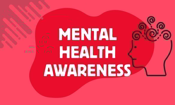 Mental Health Awareness Month banner vector illustration