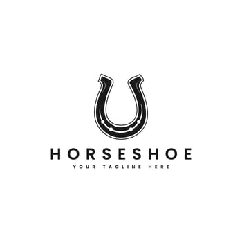 horse shoe logo template vector