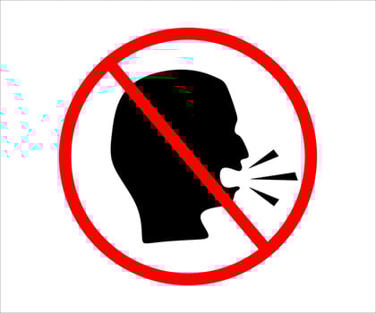Do Not Make Noise Sign Vector