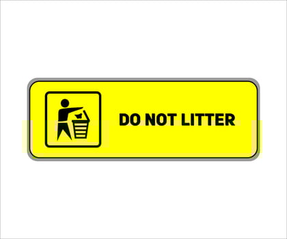 Do Not Litter Sign Vector
