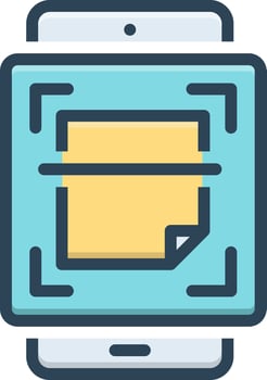 color icon for scan vector