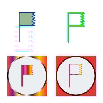 Unique Flag Vector Icon