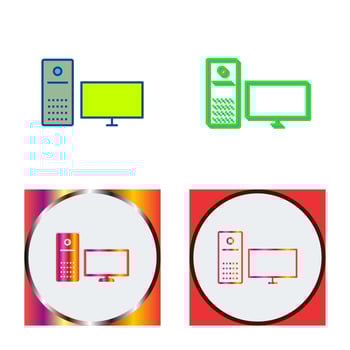 Unique Computer Vector Icon