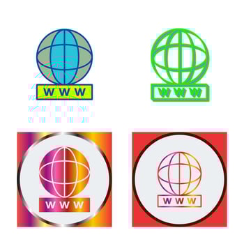 Unique World Wide Web Vector Icon