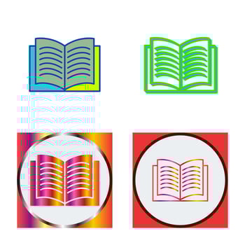 Unique Textbook Vector Icon