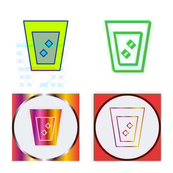 Unique White Russian Drink Vector Icon