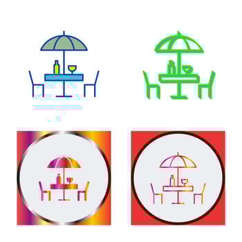 Unique Cafe Table Vector Icon