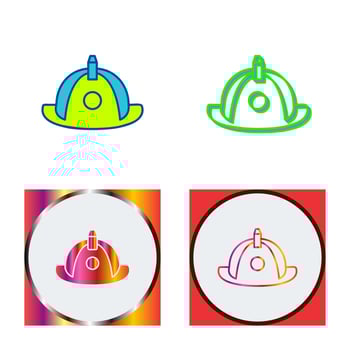 Unique Firefighter Hat Vector Icon