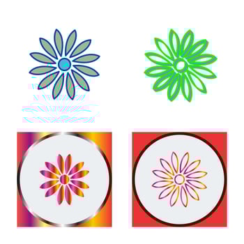 Unique Flower Vector Icon