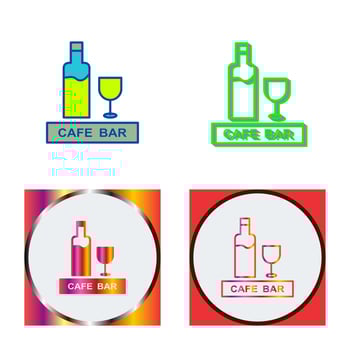 Unique Drinks Cafe Vector Icon