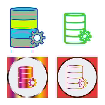 Unique Database Management Vector Icon