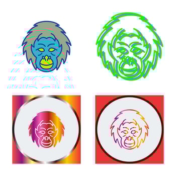 Orangutan Vector Icon