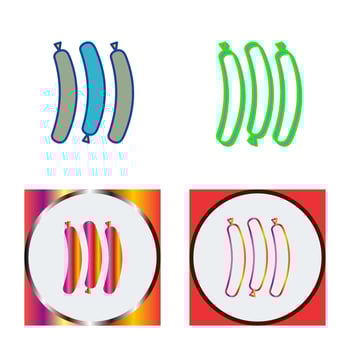 Hot Sausage Vector Icon
