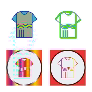 T Shirt with lines Vector Icon