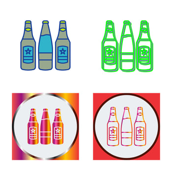 Beer Bottles Vector Icon