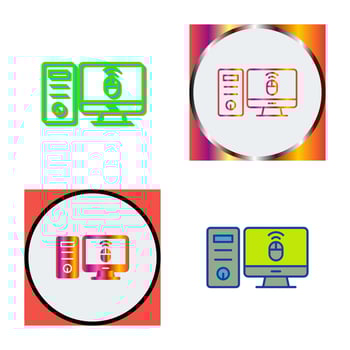 Desktop Computer Vector Icon