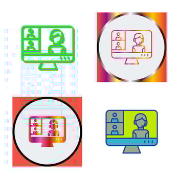 Conference video Call Vector Icon
