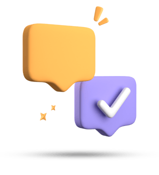 3d rendering of speech bubble with notification icons, 3D pastel chat with checked icon. Set of 3d speak bubble. png