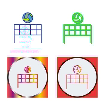 Beach Volleyball Vector Icon