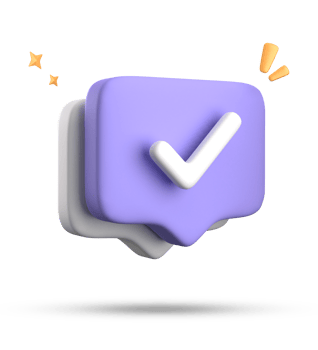 3d rendering of speech bubble with notification icons, 3D pastel chat with checked icon. Set of 3d speak bubble. png