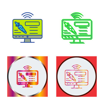 Online farming Vector Icon