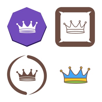 King Crown Vector Icon