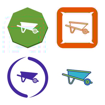 Wheelbarrow Vector Icon