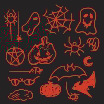 Cute Hand Drawn Doodle Sketchy Halloween vector