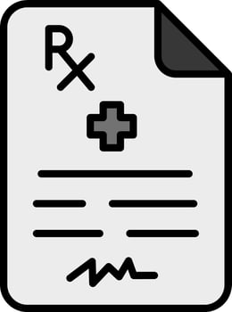 Medical Prescription Vector Icon