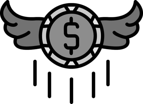 Flying Money Vector Icon