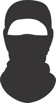 Black balaclava mask png