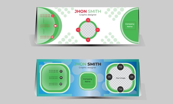 Smart and Sophisticated Email Signature Designs for Personal Branding vector