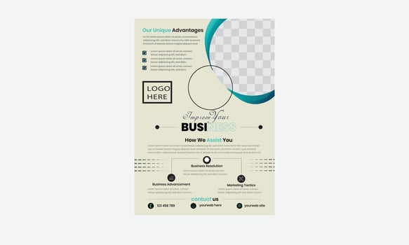 Simple and Stylish Business Flyer Designs vector