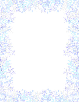 Rectangle winter frame with snowflake border png