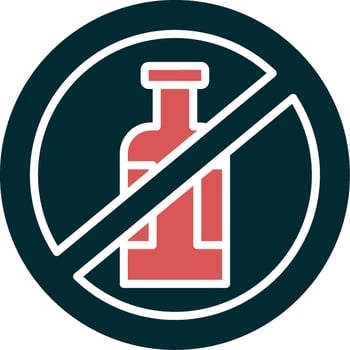 No Alcohol Vector Icon