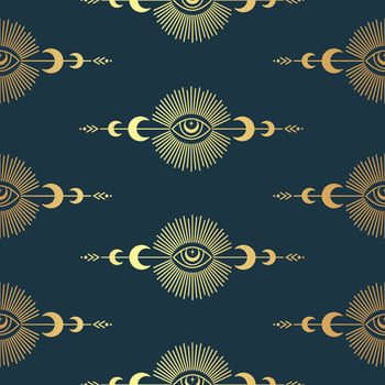 Halloween golden seamless pattern decoration concept magic illustration vector