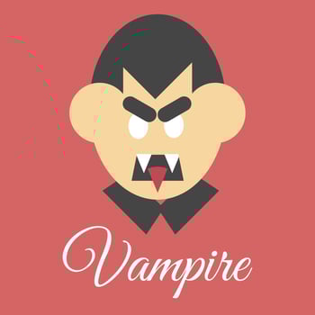 Vampire vector sticker