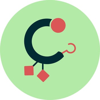 Hoop Earrings Vector Icon