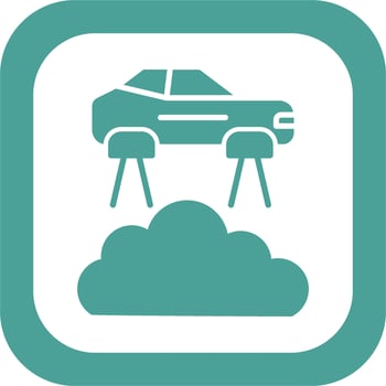 Flying Car Vector Icon
