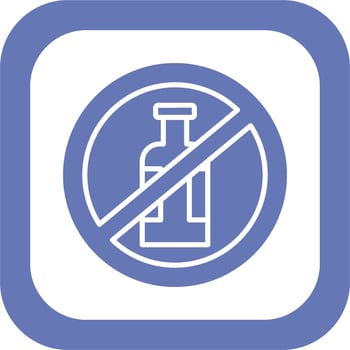 No Alcohol Vector Icon