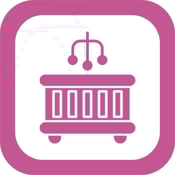 Baby Bed Vector Icon