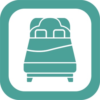 Queen Bed Vector Icon