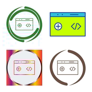 Unique Clean Code Vector Icon