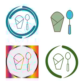 Spoon and Napkin Vector Icon