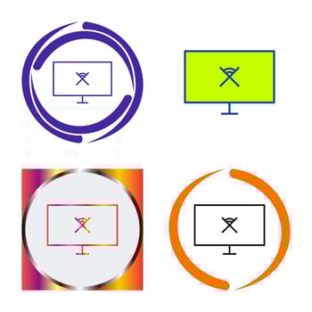 Unique Disconnected Network Vector Icon