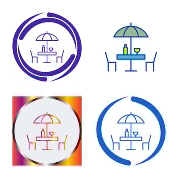 Unique Cafe Table Vector Icon