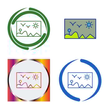 Painting Exhibit Vector Icon