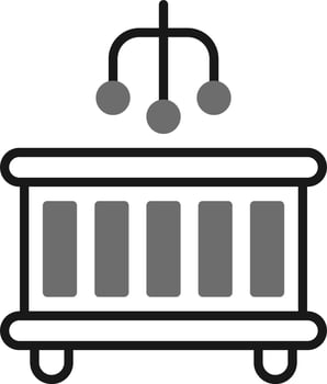 Baby Bed Vector Icon